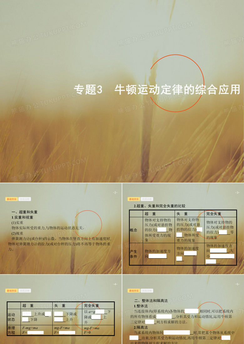 2018届高考物理一轮课标通用课件：3-3牛顿运动定律的综合应用 精品