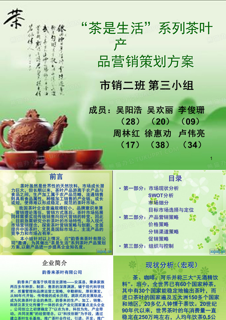 “茶是生活”系列茶叶产 品营销策划方案.ppt