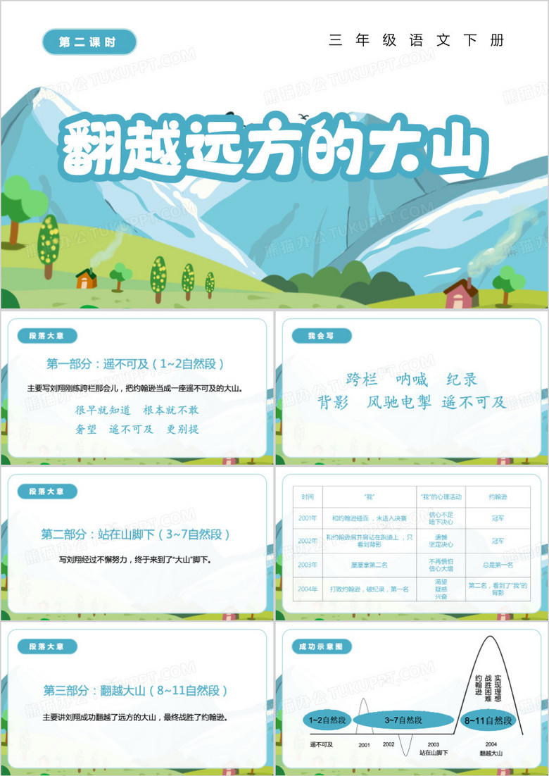 翻越远方的大山PPT模板 翻越远方的大山PPT模板