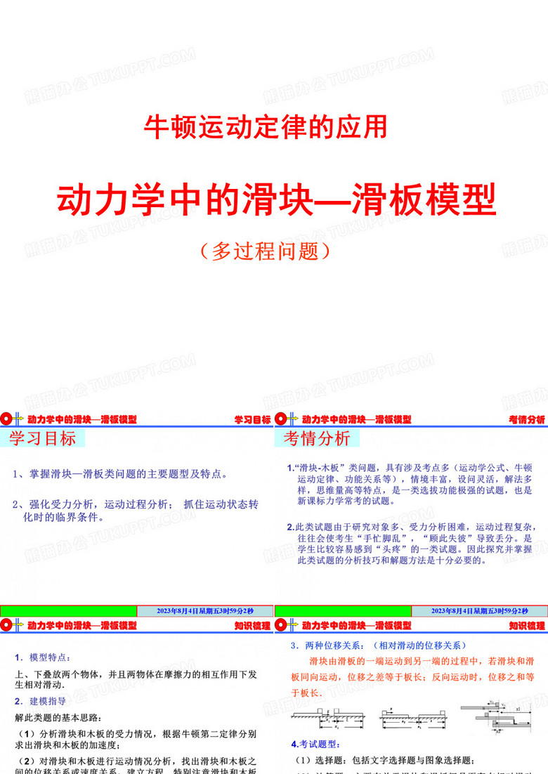 滑块—滑板模型