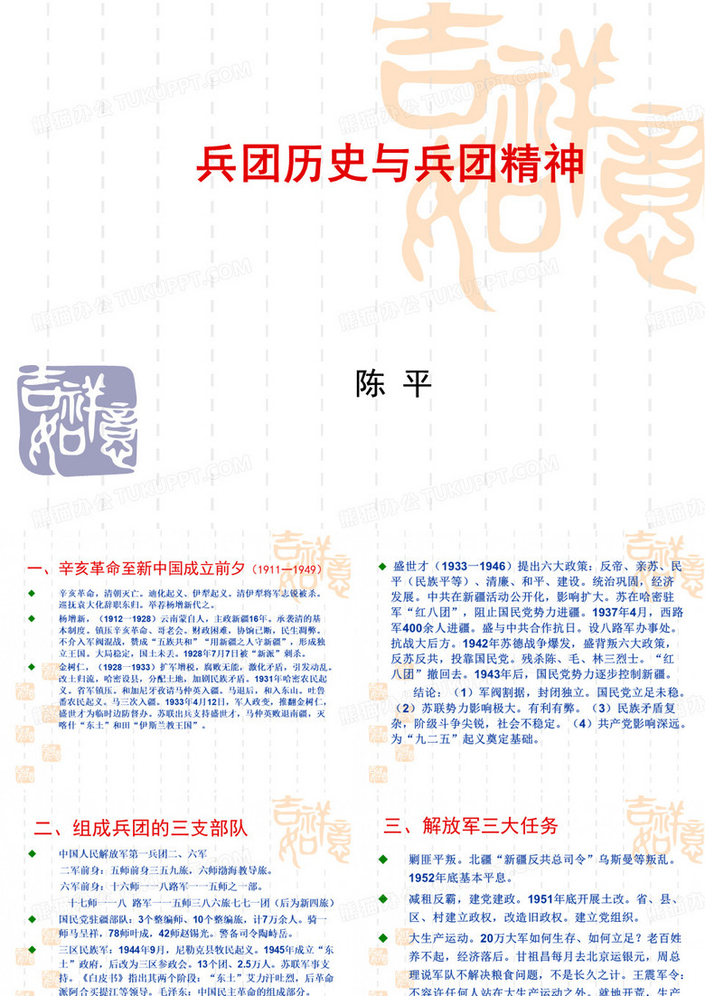 兵团历史与兵团精神