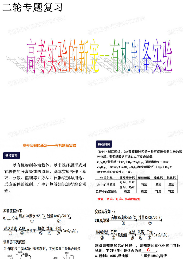 有机化学实验高考题