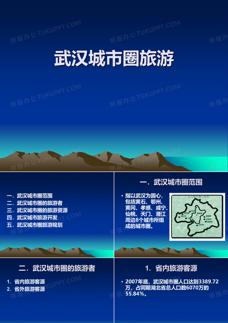 武汉城市圈旅游PPT课件