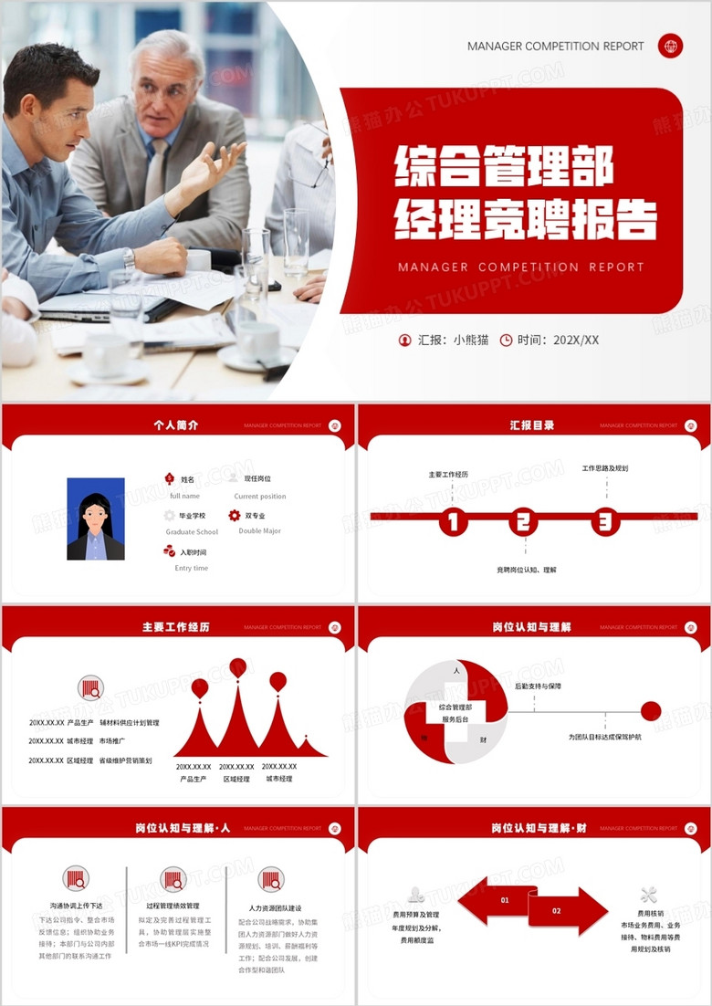 综合管理部经理竞聘报告管理竞聘PPT模板