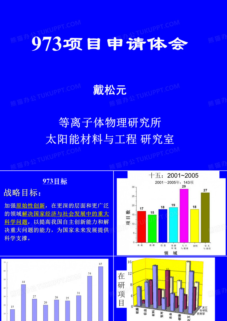 973项目申请体会