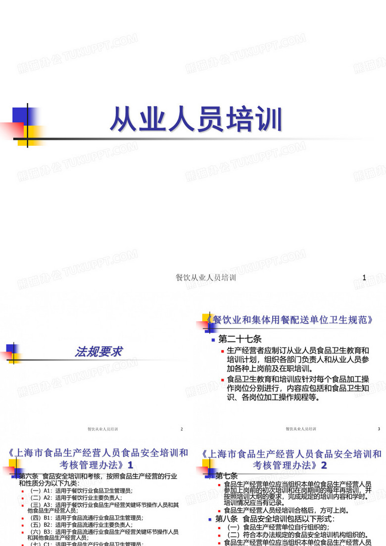 餐饮从业人员培训课件