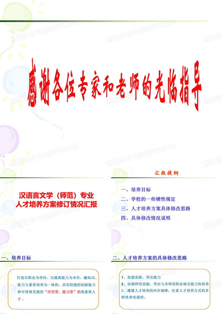 人才培养方案修订情况汇报