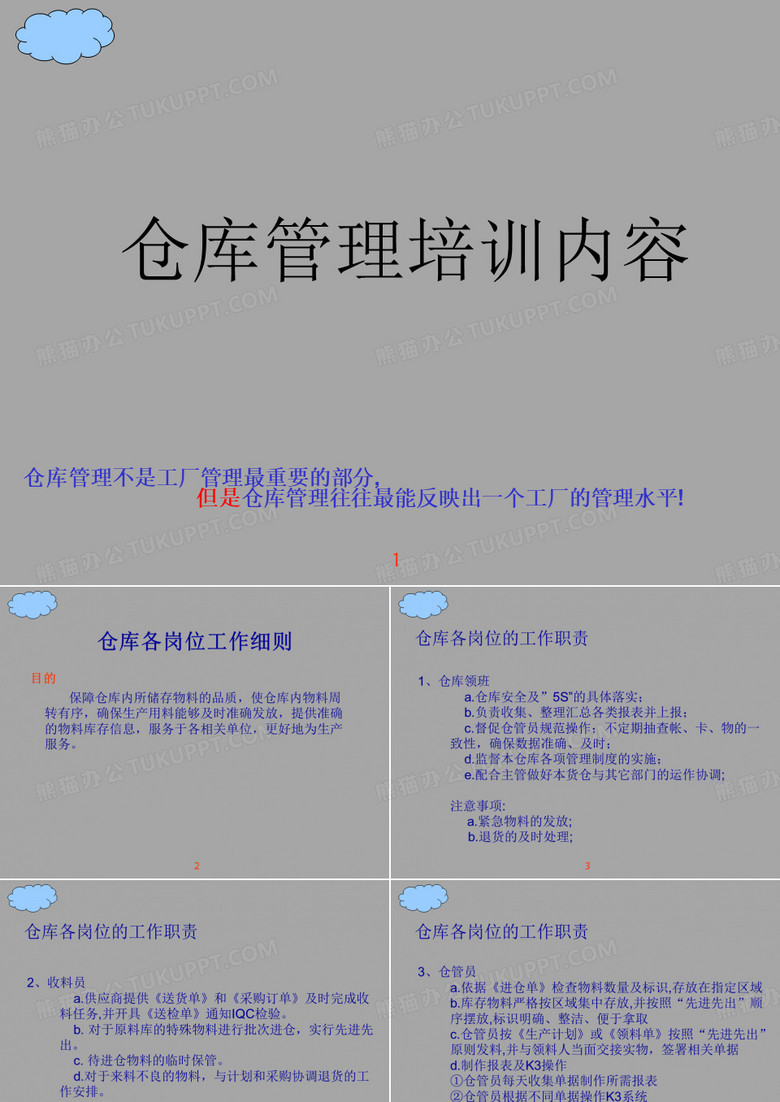仓库管理培训内容