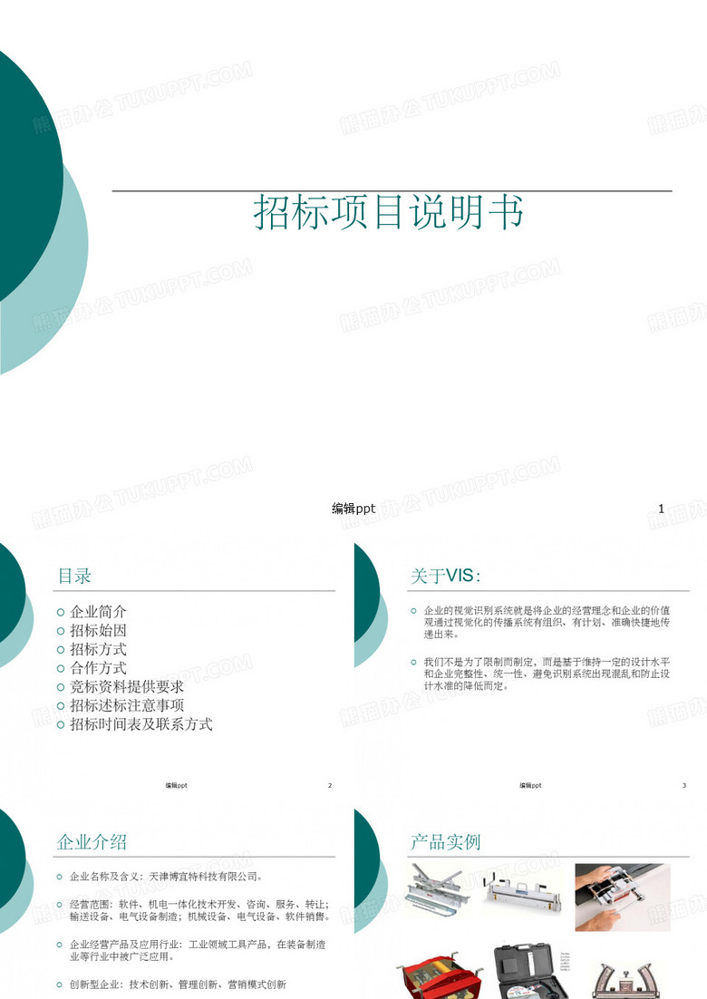 招标项目说明书