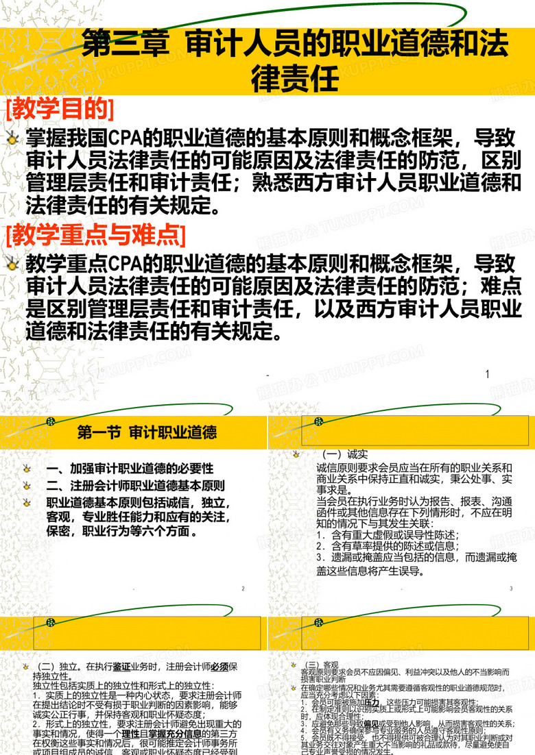 第三章-审计职业道德和法律责任PPT课件