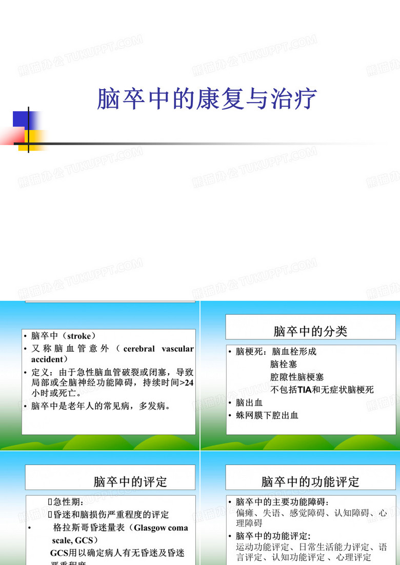脑卒中的康复与治疗-吴莹