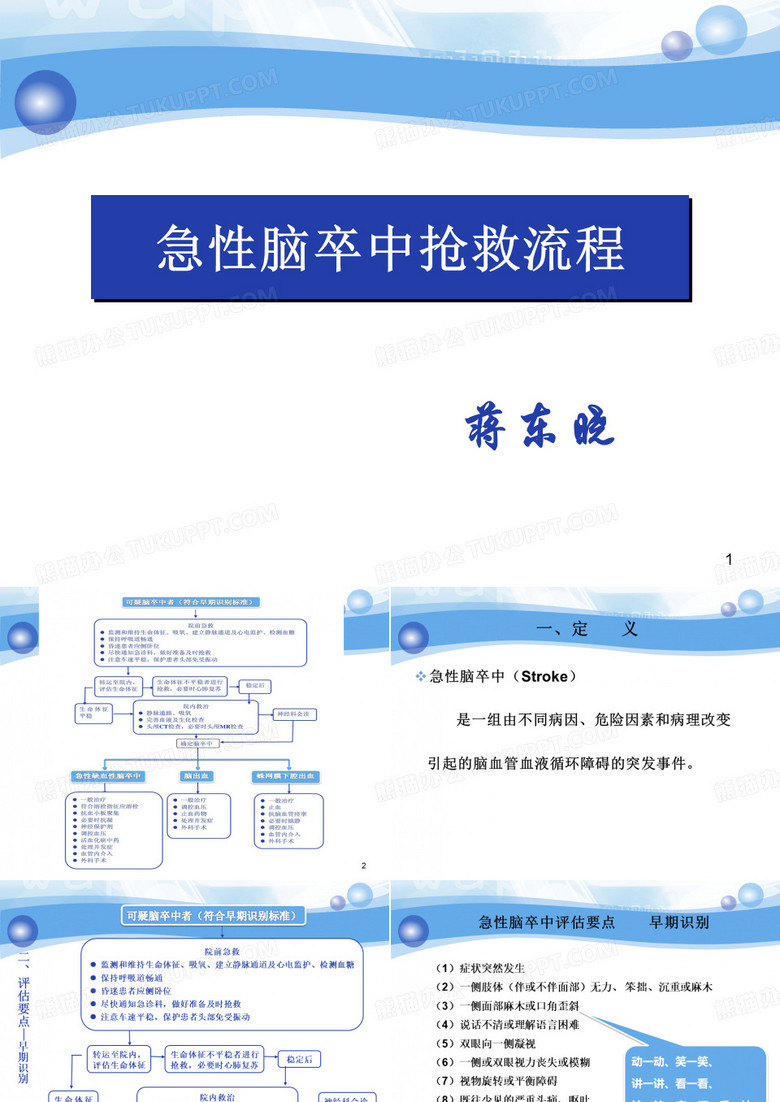 急性脑卒中抢救流程