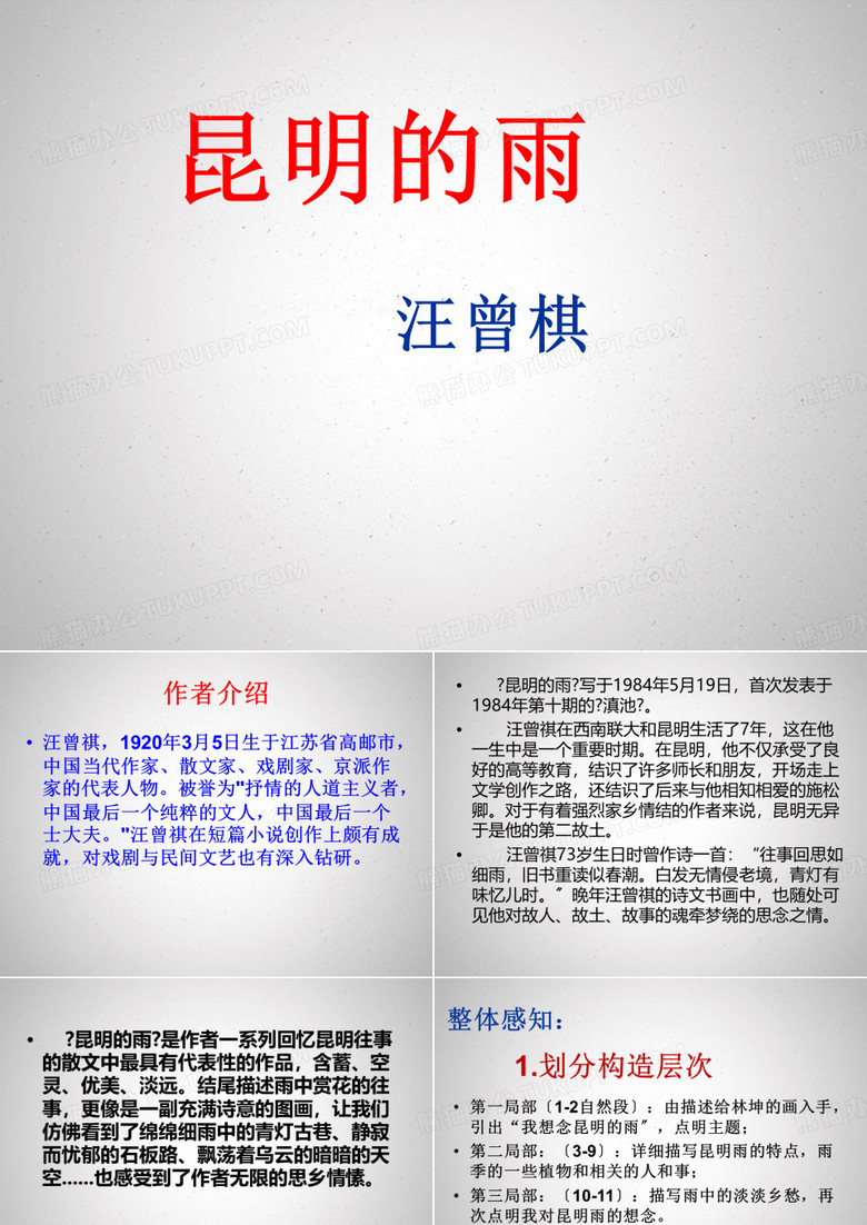 昆明的雨汪曾祺