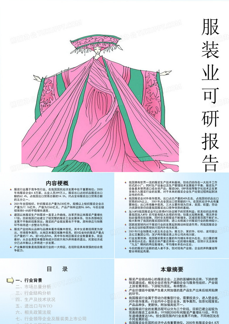 服装业可研报告解析