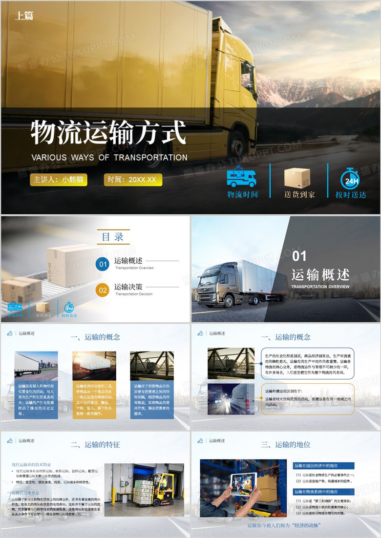 物流运输方式培训PPT模板