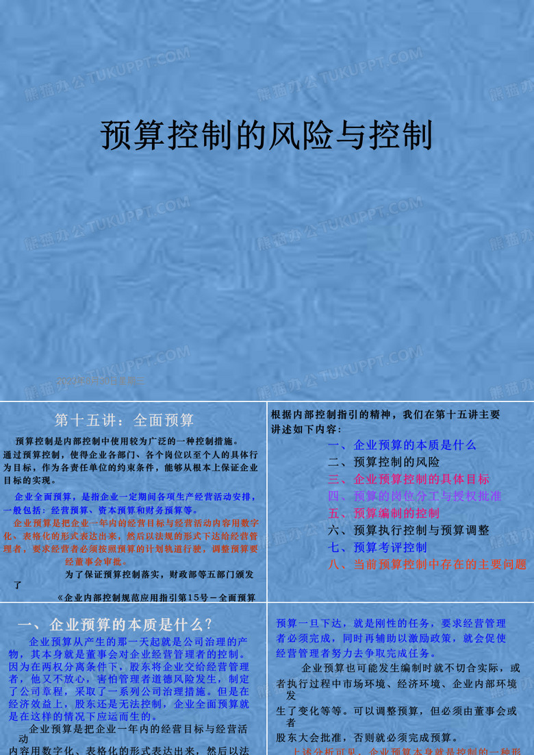 预算控制的风险与控制