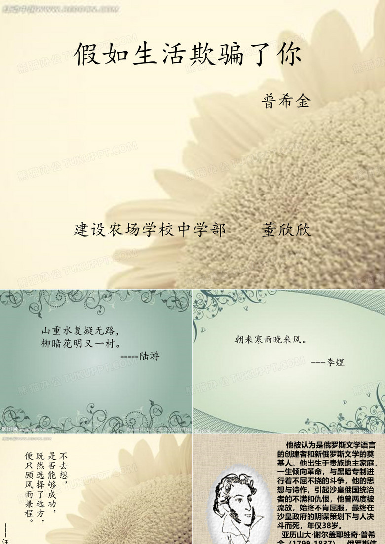 假如生活欺骗了你