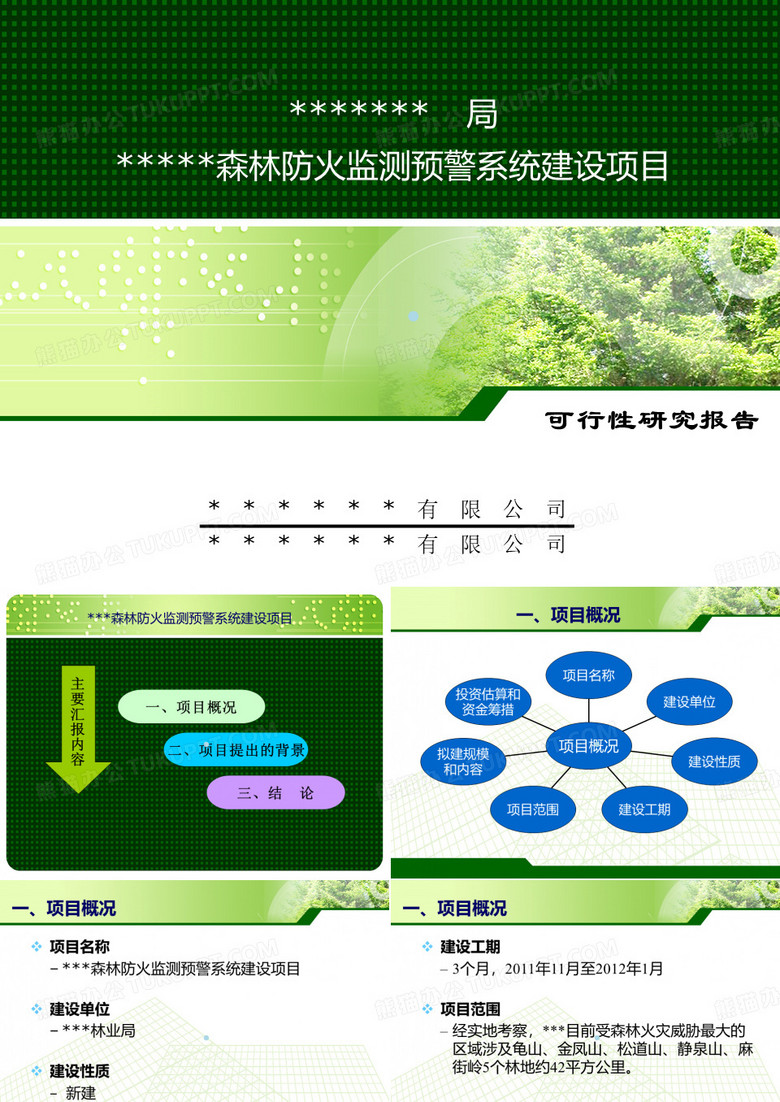 某森林防火监测预警系统建设项目可行性研究报告汇报材料