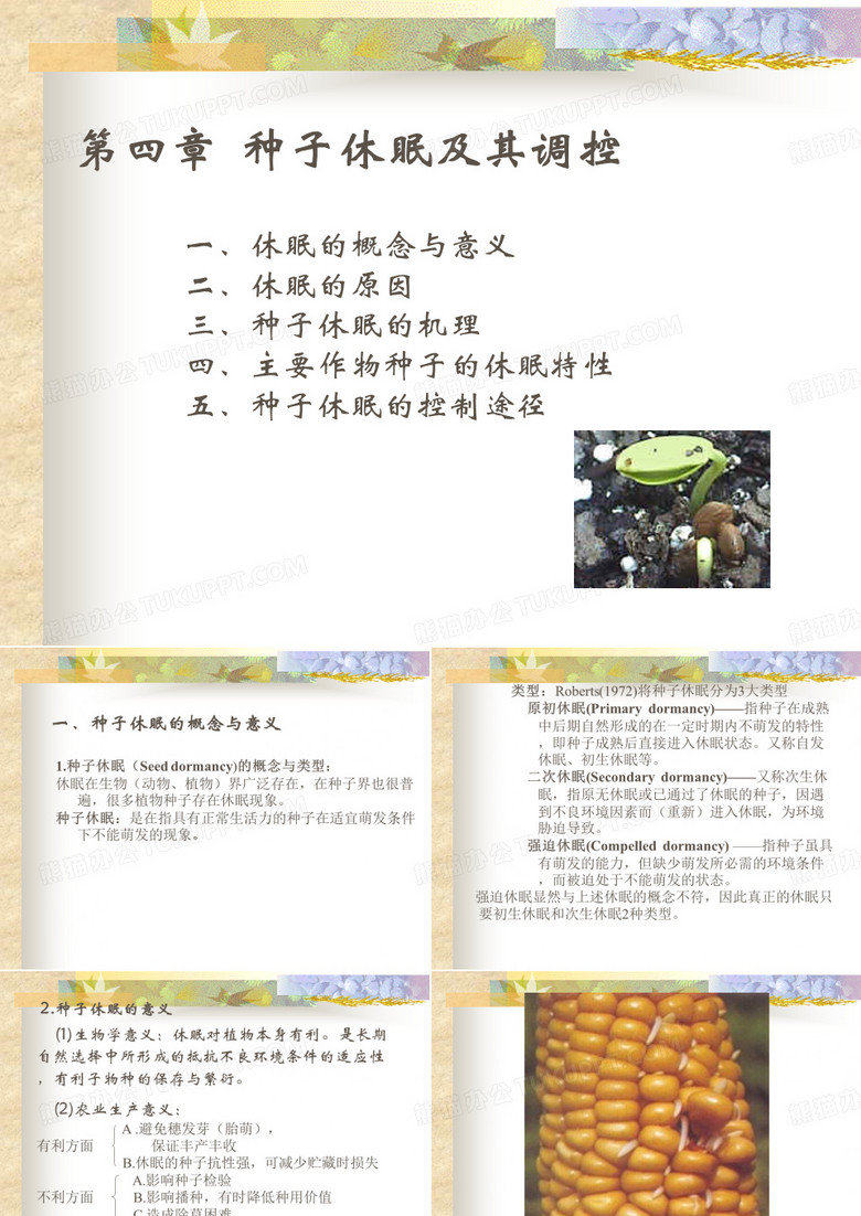 (种子学课件)第四章种子休眠及其调控