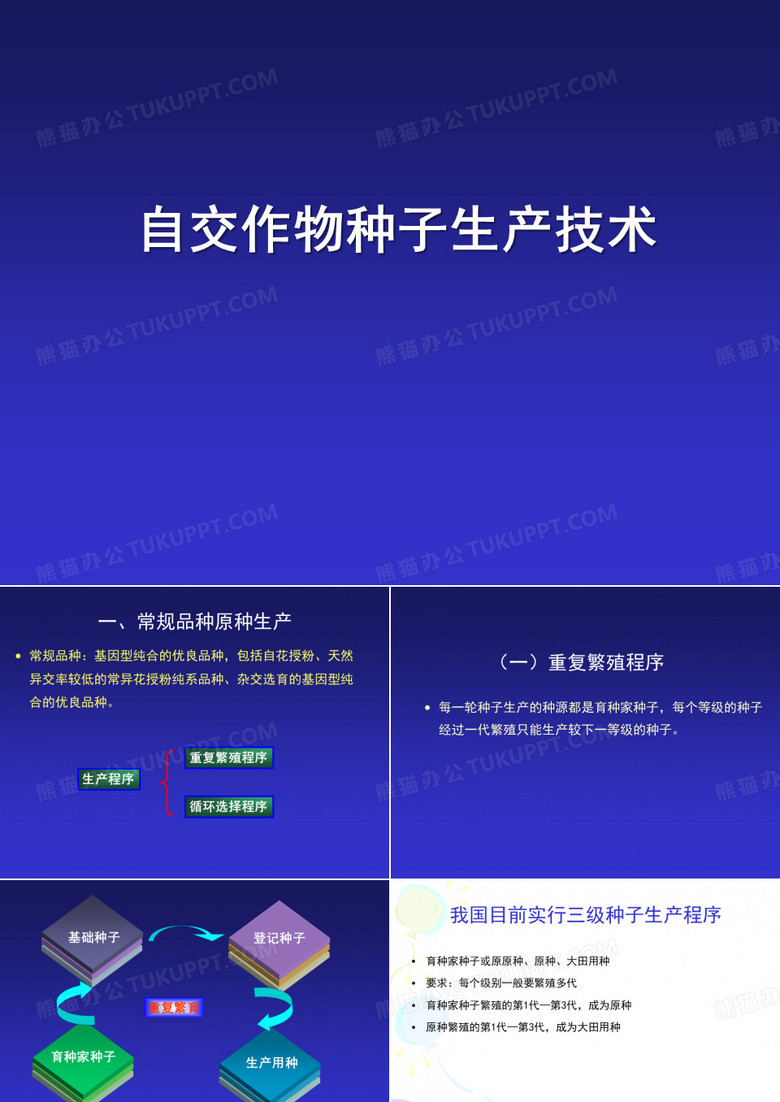 项目二 自交作物种子生产技术(常规种子生产)