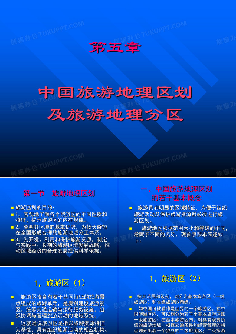 中国旅游地理区划及旅游地理分区