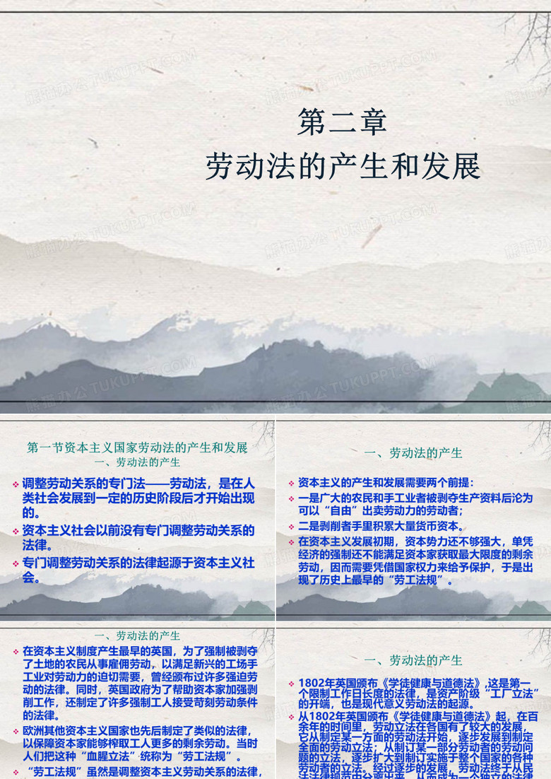 劳动与社会保障法课件第二章劳动法的产生和发展