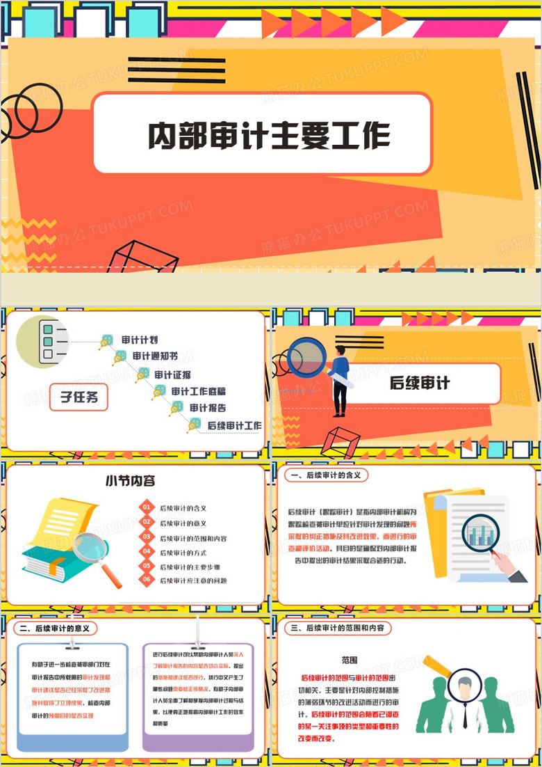 内部审计之内部审计主要工作PPT模板