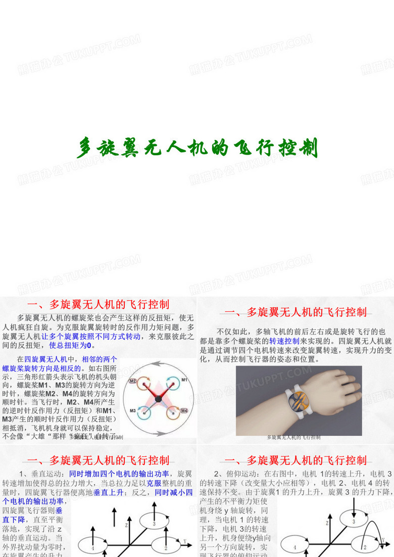 多旋翼无人机的飞行控制讲义