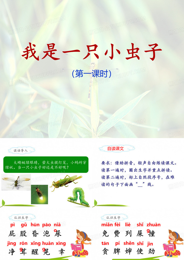 《我是一只小虫子》课件(第一课时)