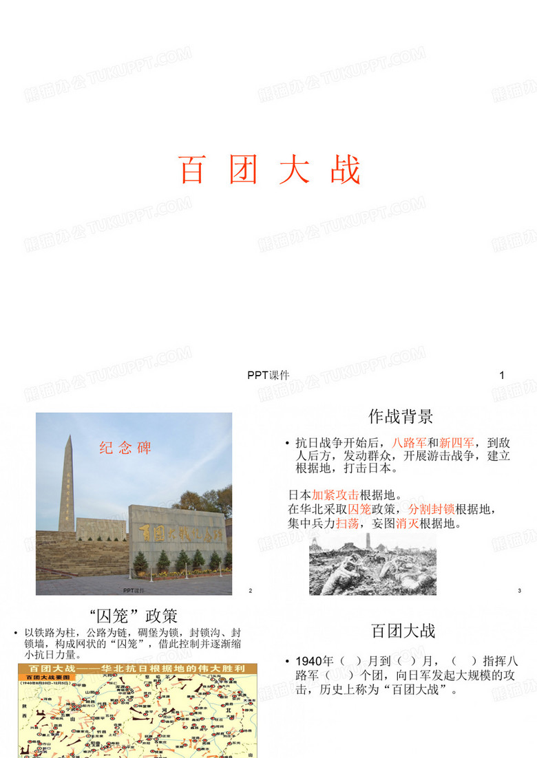 百团大战  ppt课件