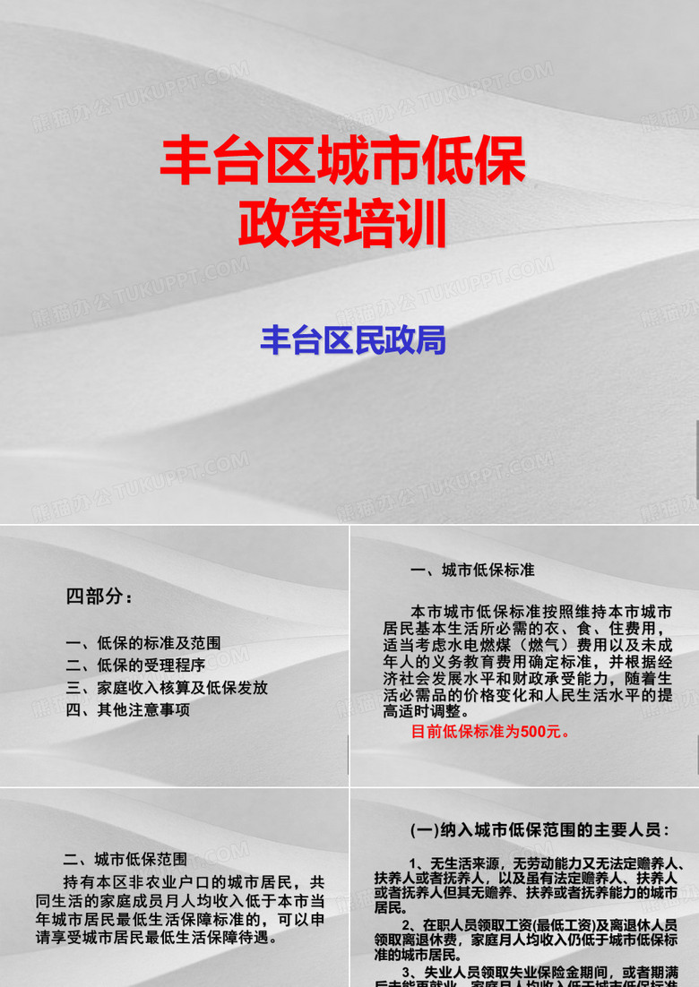 城市低保政策培训