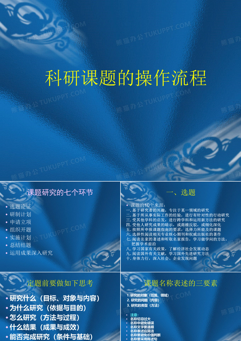 科研课题的操作流程