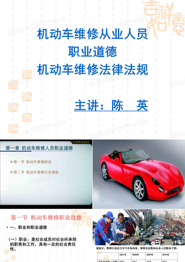 机动车维修从业人员职业道德机动车维修法律法规