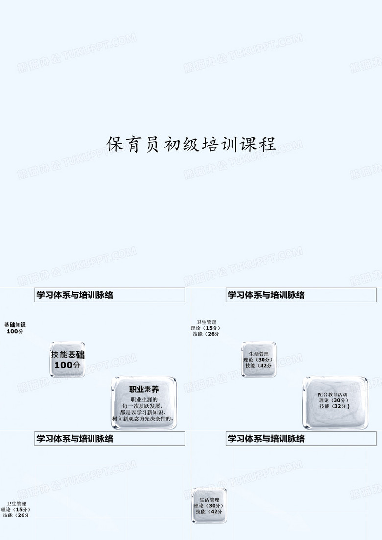 保育员初级培训课程 PPT