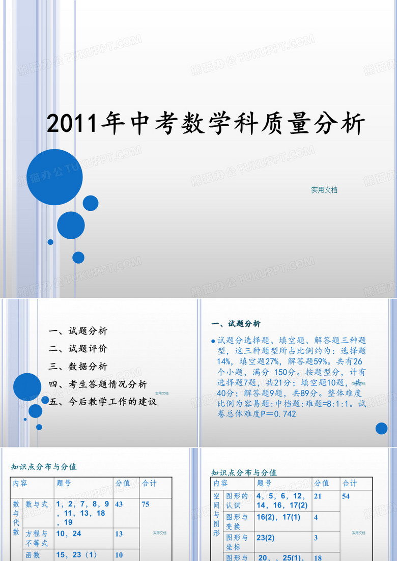 中考数学科质量分析