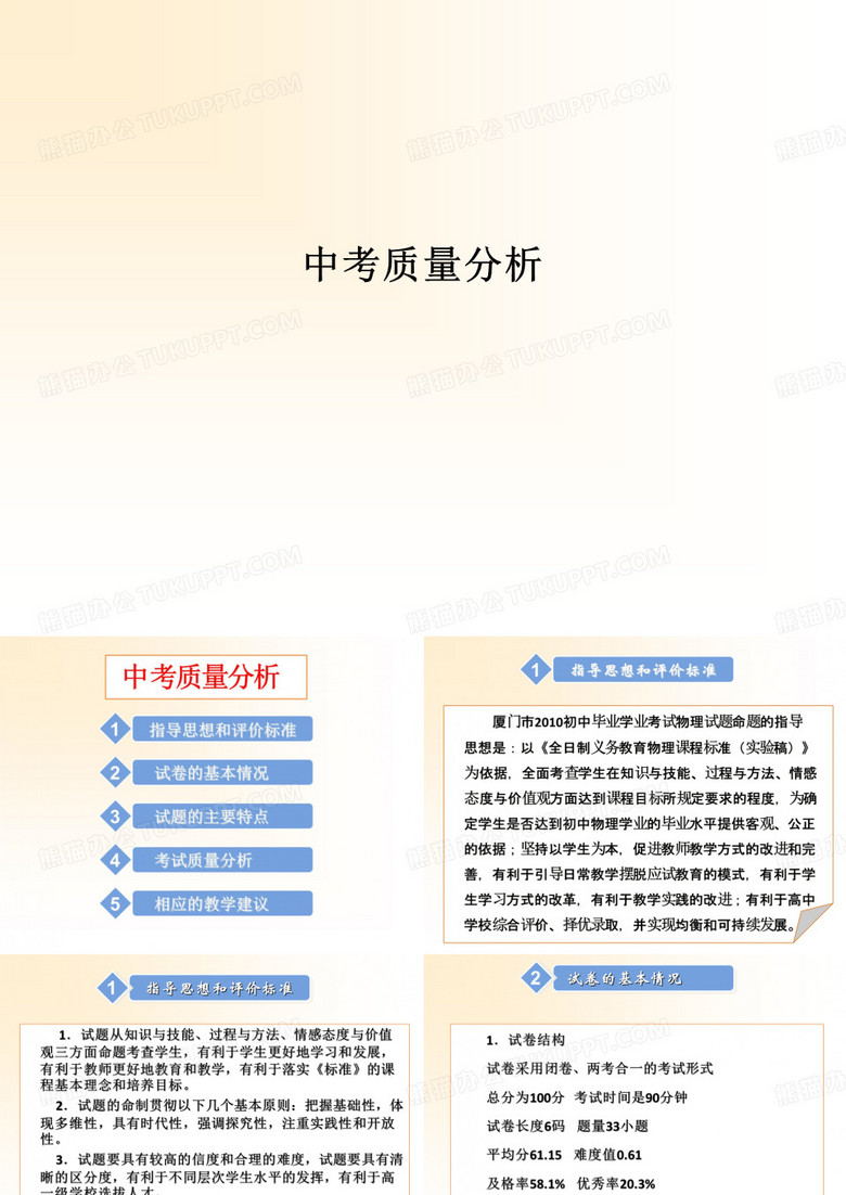 中考质量分析-最新课件