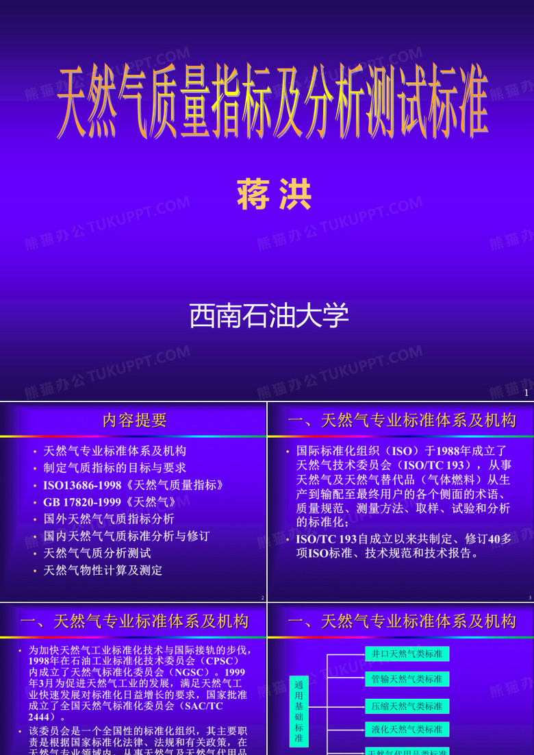 天然气质量指标及分析测试标准