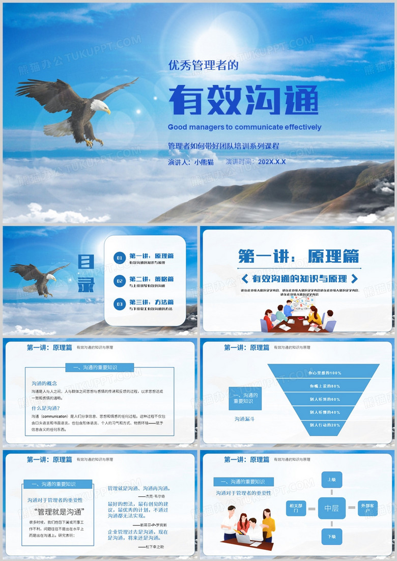 管理者有效沟通员工培训PPT模板