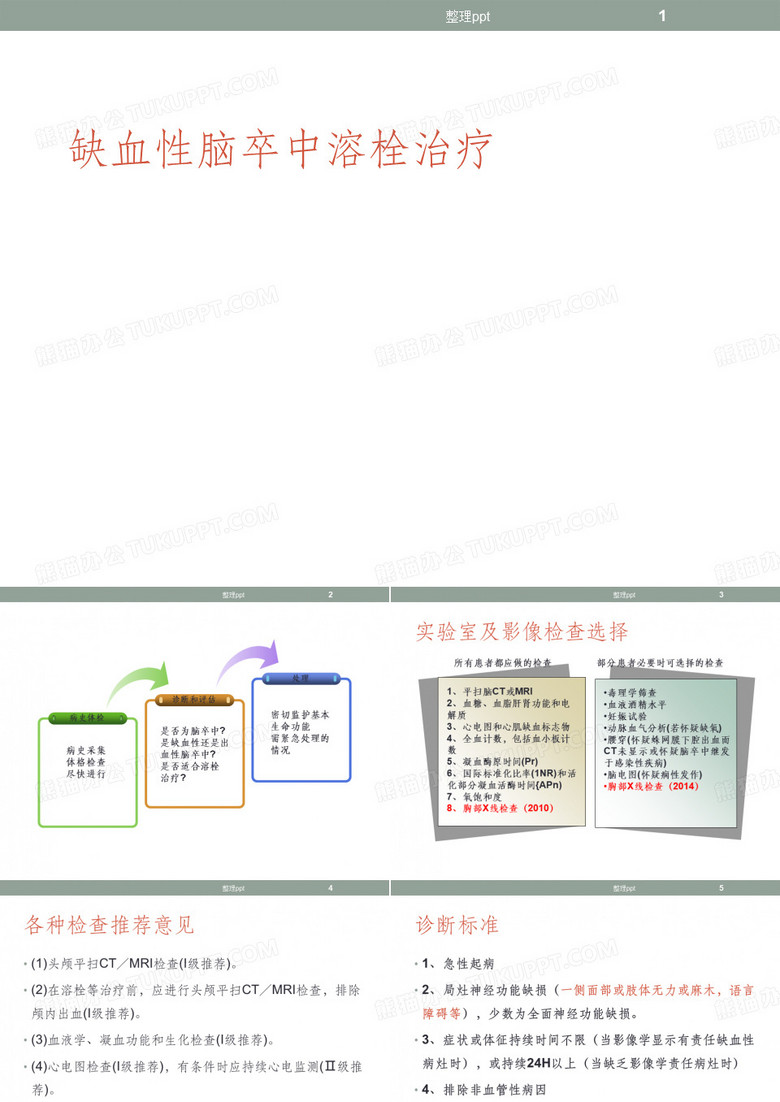 脑卒中溶栓治疗