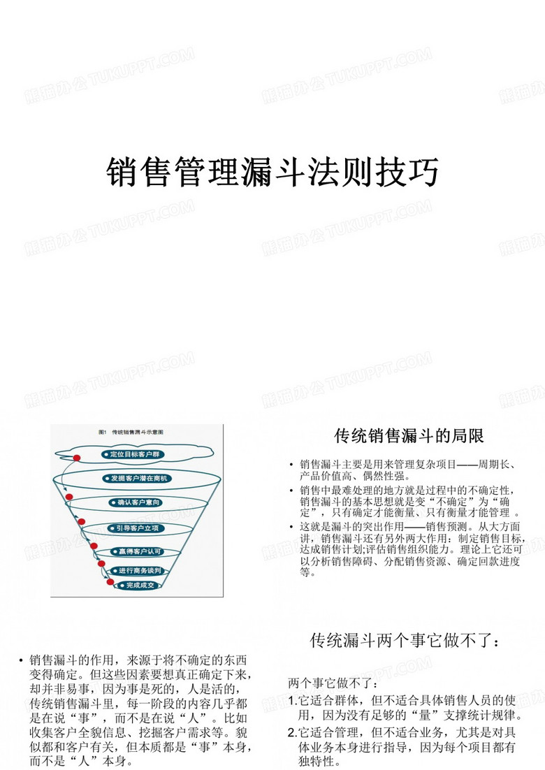 销售管理漏斗法则