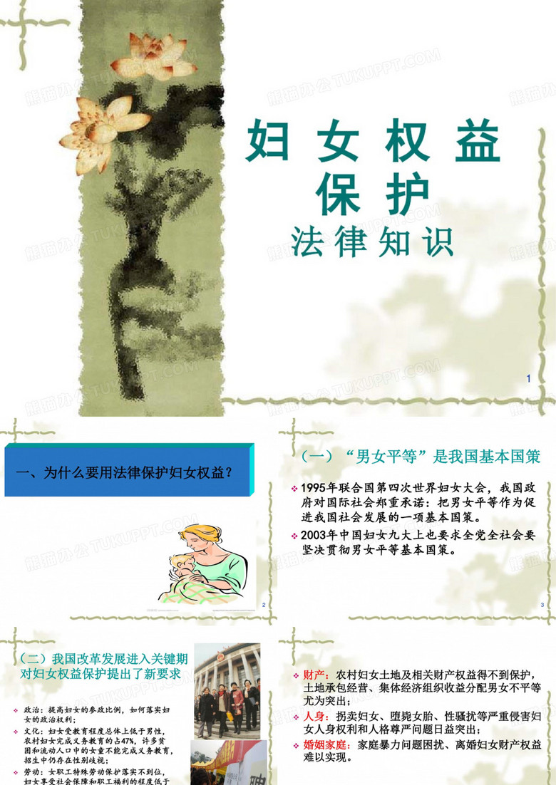妇女权益保护法律知识ppt课件