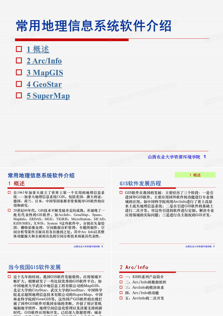 常用地理信息系统软件介绍