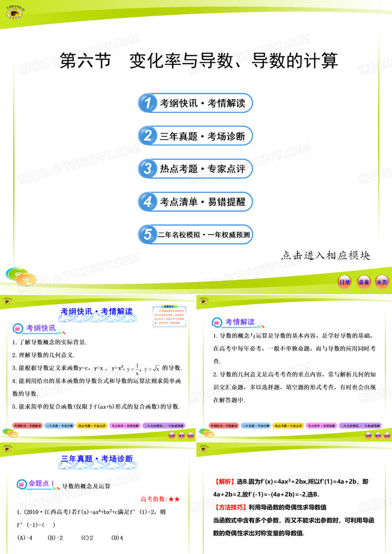 变化率与导数、导数的计算