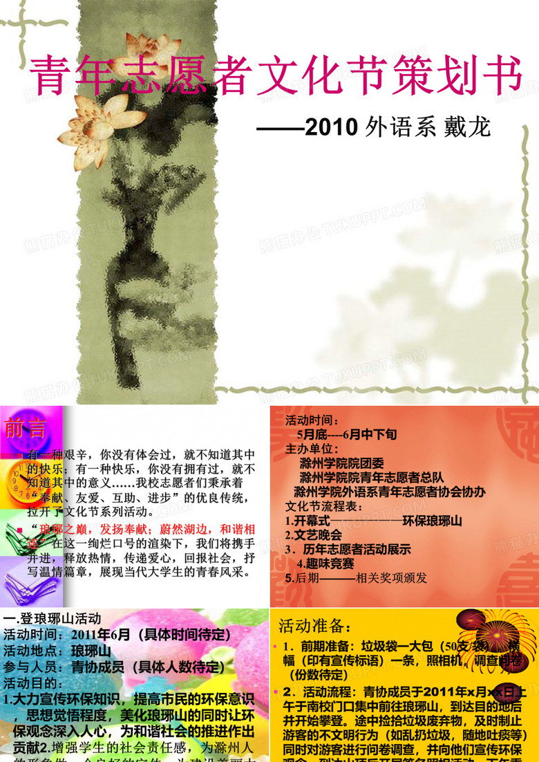 青年志愿者文化节策划书