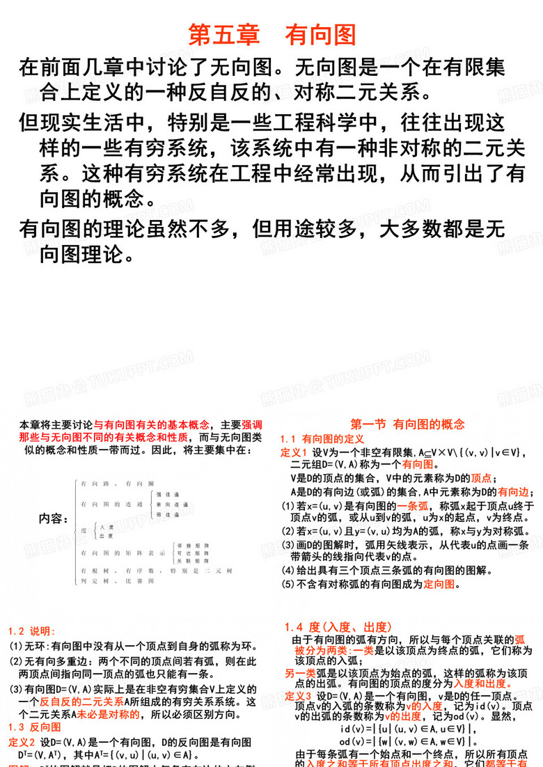 集合论与图论1有向图的概念、有向路、有向圈
