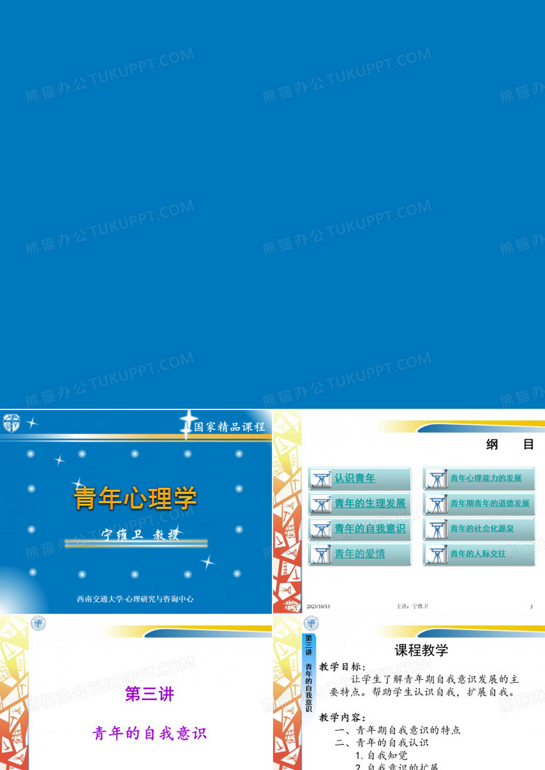 《青年心理学》第三讲 青年的自我意识