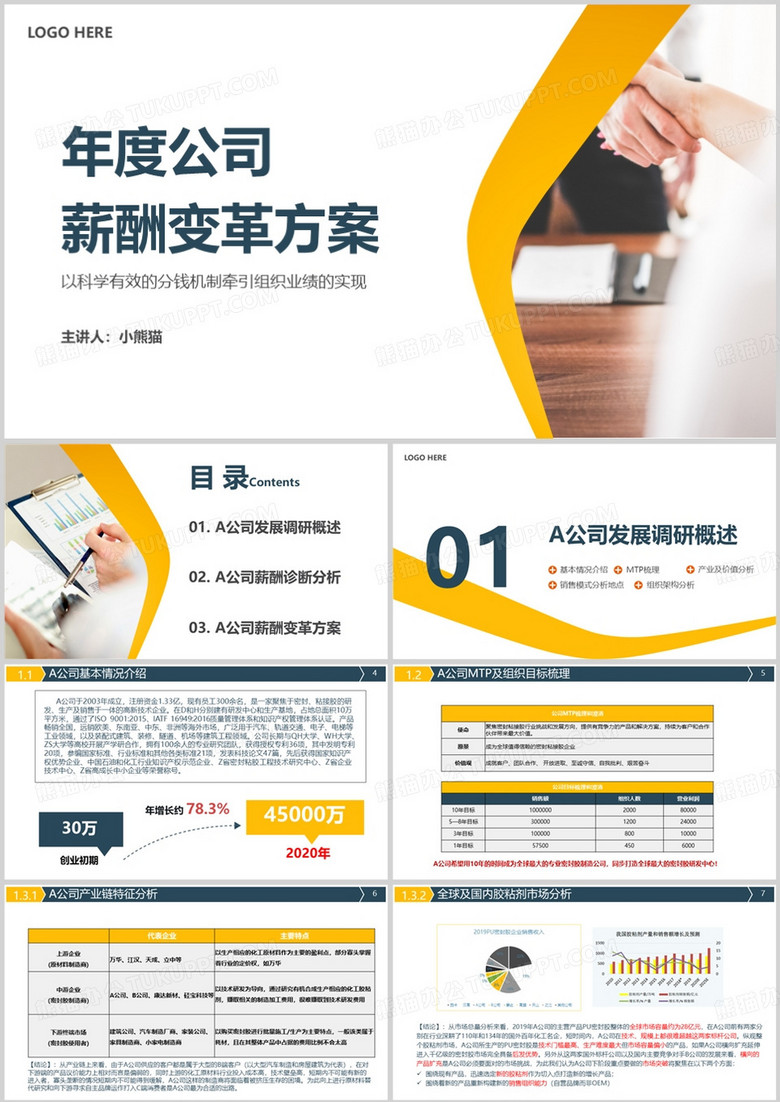 年度公司薪酬变革方案PPT模板