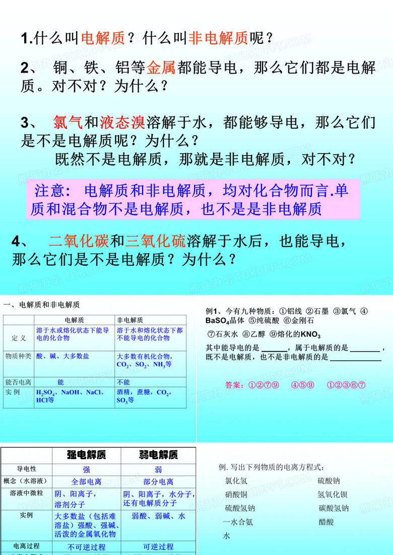 电解质和非电解质
