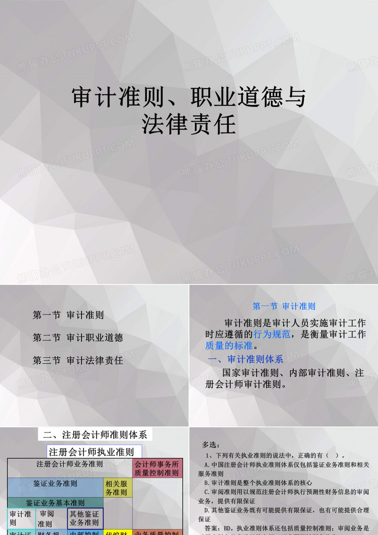 审计准则、职业道德与法律责任