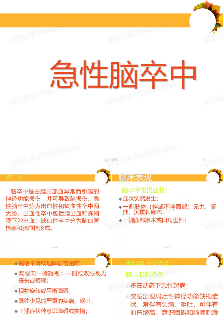 急性脑卒中  ppt课件